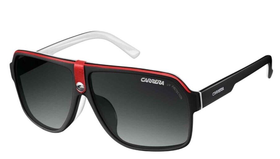 Carrera 33/S 08V4/PT Black Red White/Gray Gradient Rectangular Men's Sunglasses