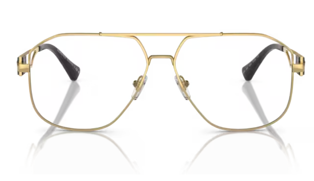 Versace 0VE1287 1002 Gold Rectangular  Men's 57 mm Eyeglasses