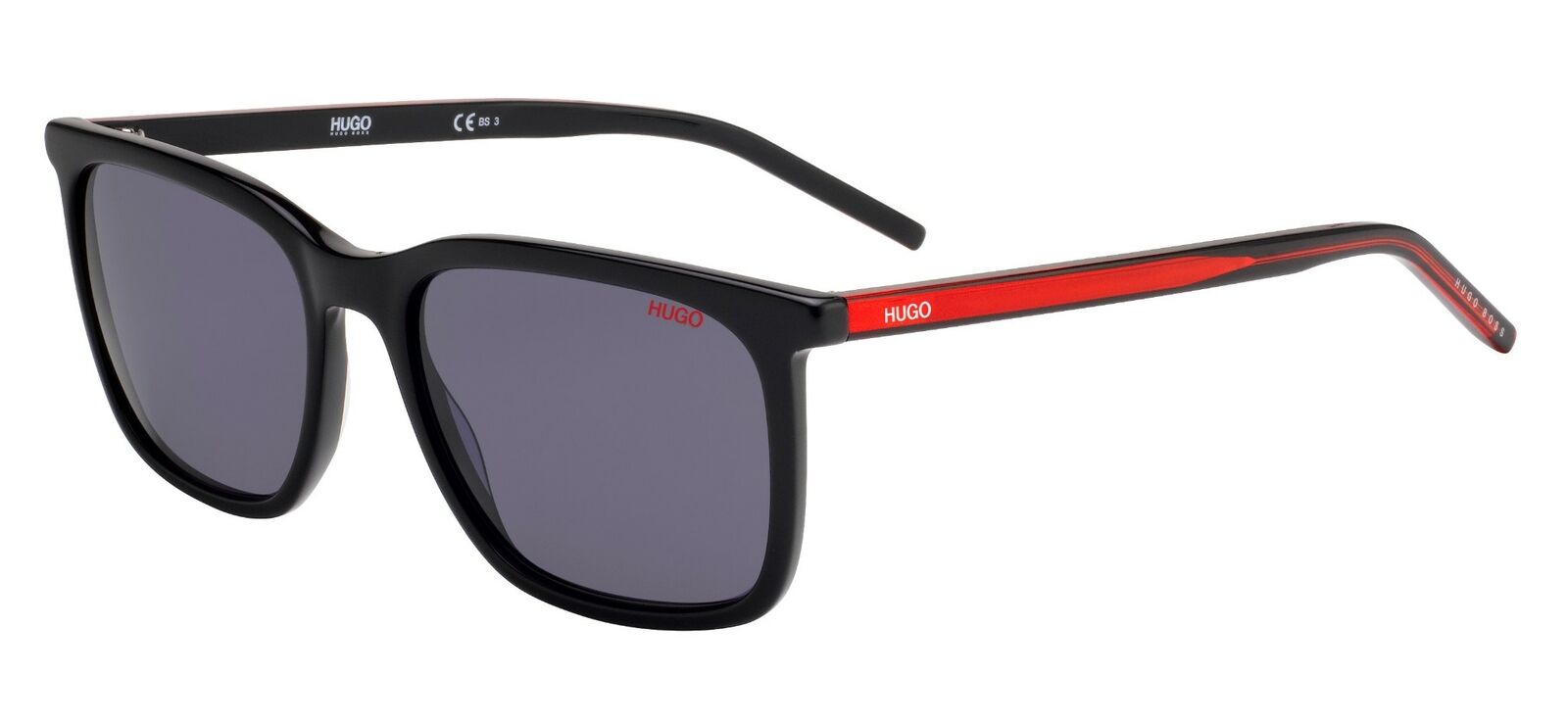 Hugo 1027/S 0OIT/IR Black Redgd/Gray Blue Sunglasses