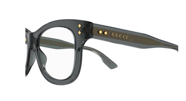 Gucci GG1086O 008 Grey Soft Cat-Eye Women's Eyeglasses