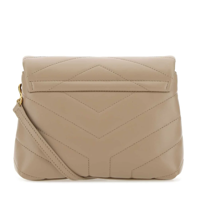 Saint Laurent LouLou Toy Logo Plaque Beige Women s Shoulder Bag 678401 SUMMER SALE The luxury direct