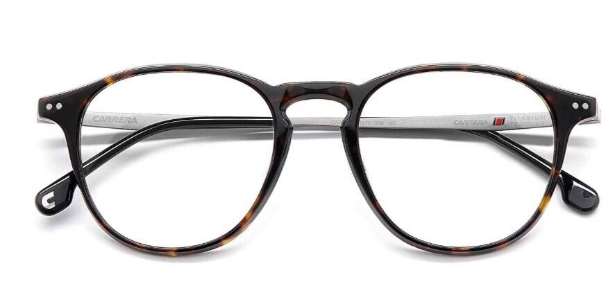 Carrera 8876 0086 Havana/Ruthenium Rectangle Men's Eyeglasses