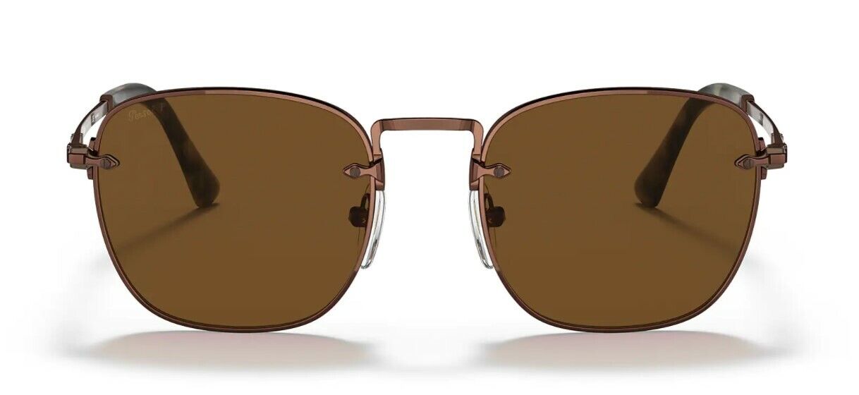 Persol 0PO 2490S 114857 Brown Polarized Square Men's Sunglasses