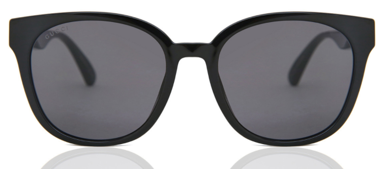 Gucci GG 0855SK 001 Black Green/Gray Cat-Eye Women's Sunglasses