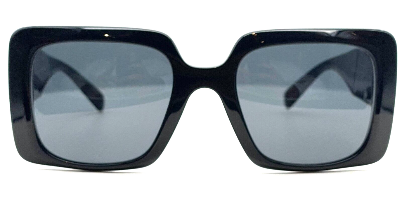Versace VE4405 GB1/87 Black-Gold/Dark Gray Square Women's Sunglasses