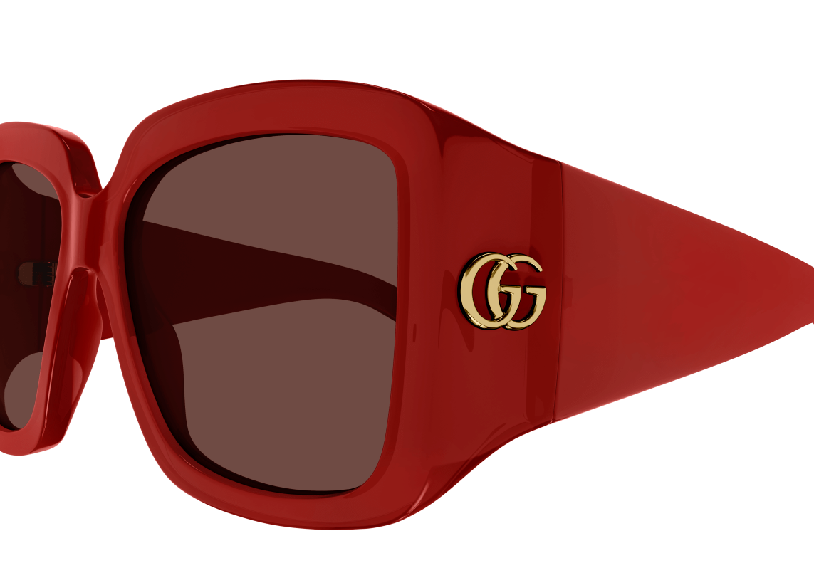 Gucci GG1402S 003 Burgundy/Brown Oversized Square Women's Sunglasses