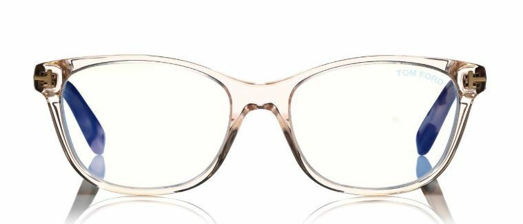 Tom Ford FT 5638-B 072 Transp Pink Havana/Blue Block Eyeglasses