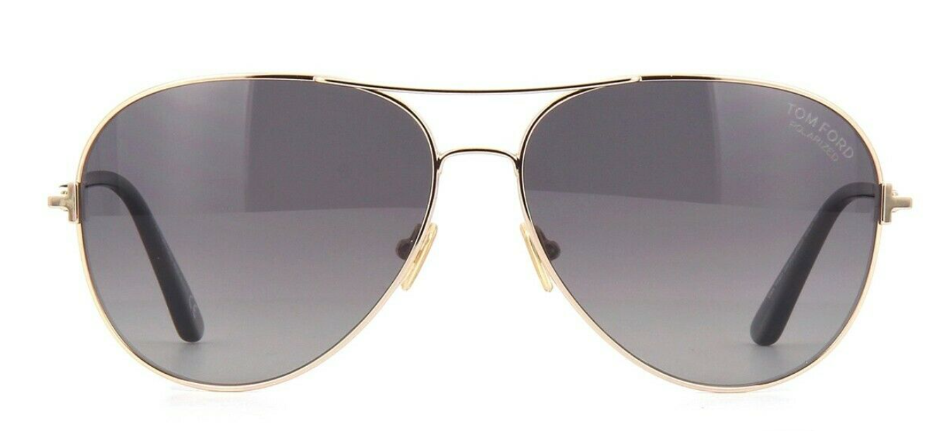Tom Ford FT 0823 Clark 28D Rose Gold Black/Smoke Polarized Sunglasses