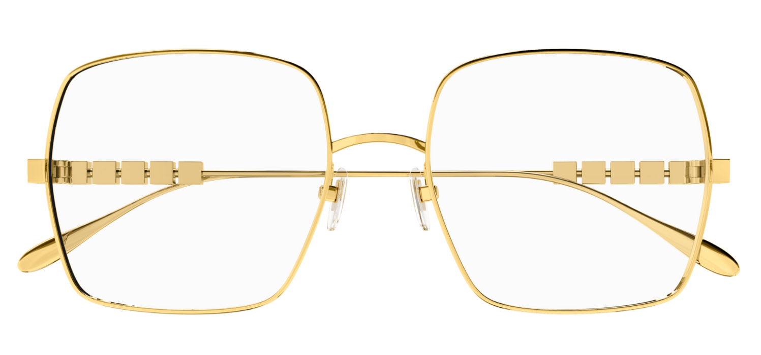 Gucci GG1434O 001 Gold Squared Women's Eyeglasses