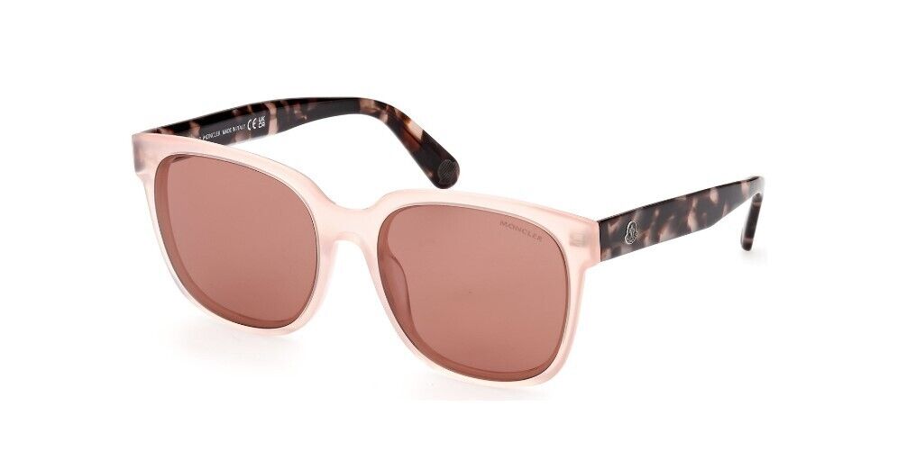 Moncler Biobeam ML0198 72Y Shiny Pink/Violet Lenses Women's Sunglasses