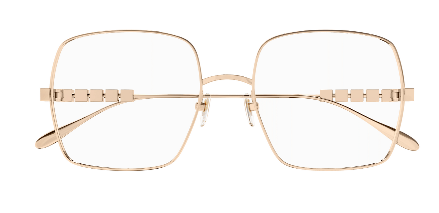 Gucci GG1434O 002 Gold Squared Women's Eyeglasses