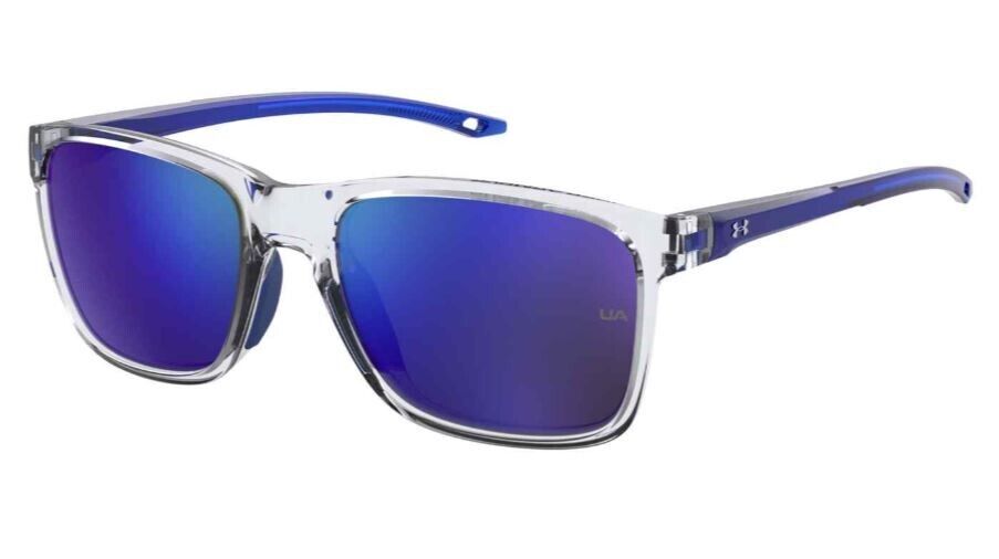 Under Armour UA 7002/S 0QM4/Z0 Crystal-Blue/Blue Mirrored Teen Sunglasses