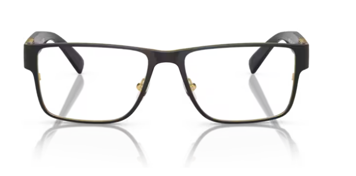 Versace 0VE1274 1436 Black 57mm Rectangle Men's Eyeglasses