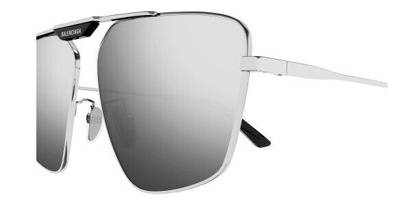 Balenciaga BB0246SA 002 Silver Square Men's Sunglasses