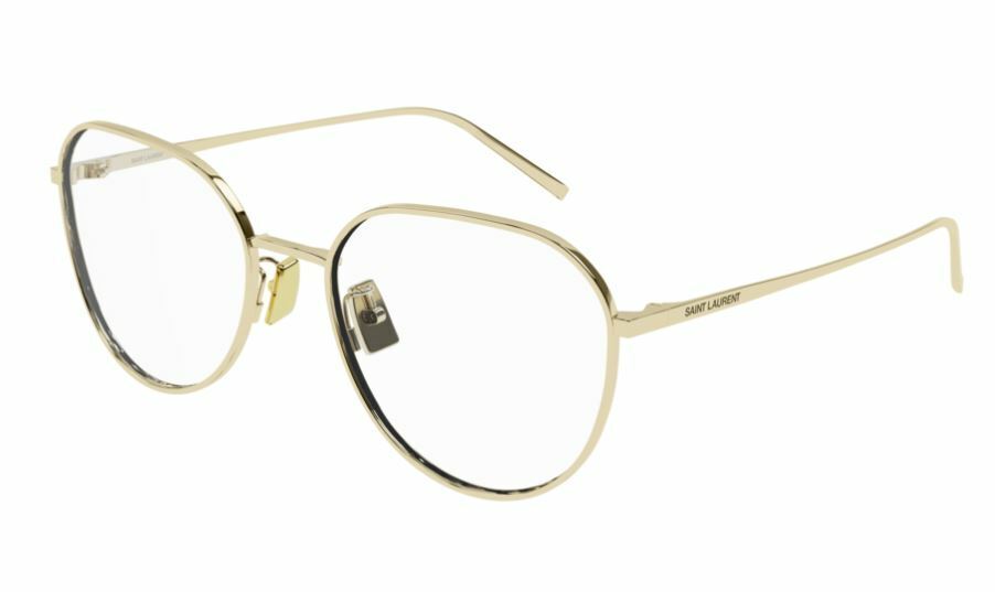 Saint Laurent SL 484 003 Gold Round Women Eyeglasses