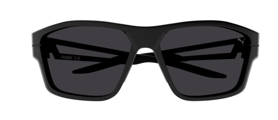Puma PU0328S 001 Black/Black Rectangular Matte Full Rim Men's Sunglasses
