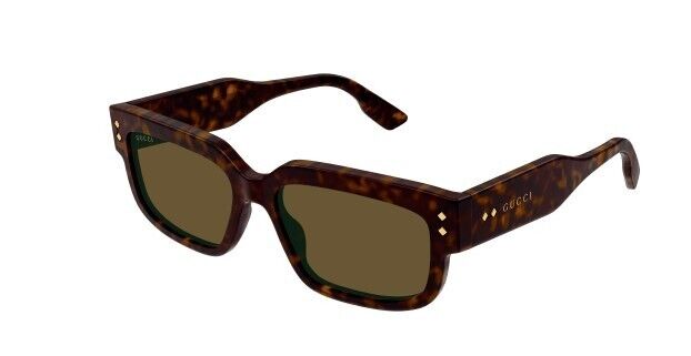 Gucci GG 1218S 002 Havana/Green Oversize Square Men's Sunglasses