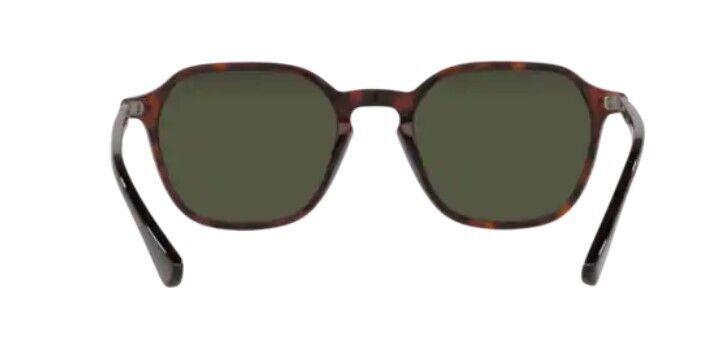 Persol 0PO3256S 24/31 Havana/Green Square Unisex Sunglasses