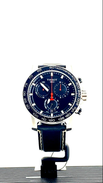 Tissot Supersport Chrono Black Leather Men's Watch T1256171605100