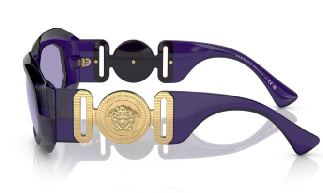 Versace VE4425U 54191A Purple/Violet Oval Men's Sunglasses