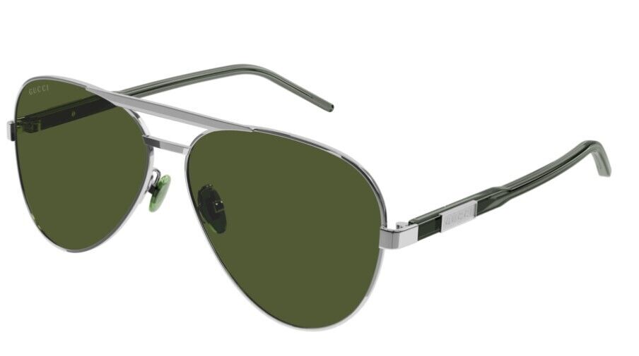 Gucci GG1163S 002  Silver/Green  Men's Sunglasses