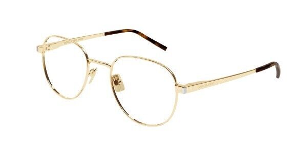 Saint Laurent SL 555 OPT 003 Gold Round Unisex Eyeglasses