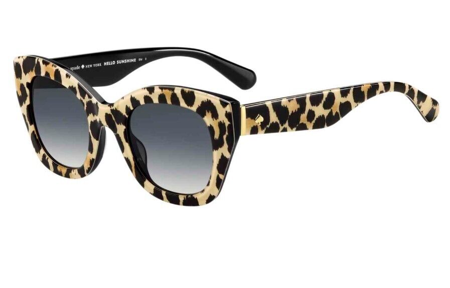 Kate Spade Jalena/S 07RM/9O Pattern Black/Grey Shaded Cat-Eye Women's Sunglasses