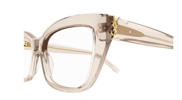 Saint Laurent SL M117 004 Nude/Transparent Cat-Eye Women's Eyeglasses