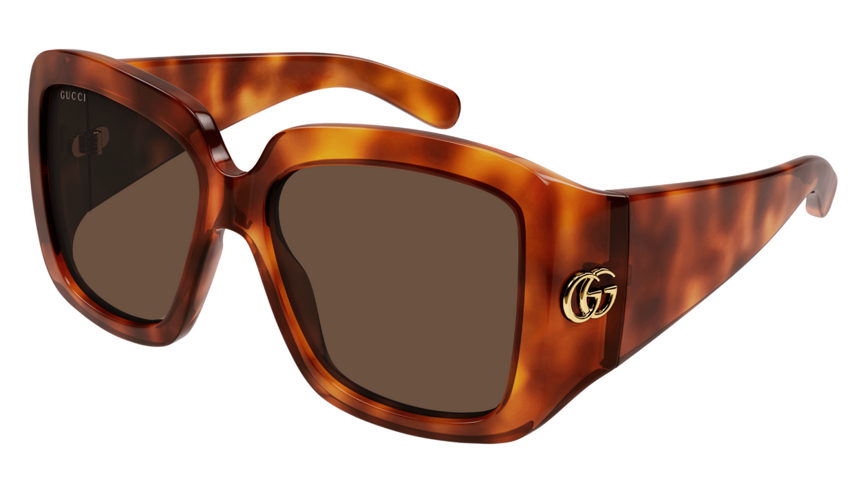 Gucci GG1402S 002 Havana/Brown Oversized Square Women's Sunglasses