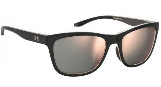 Under Armour UA-PLAY-UP 03H2/0J Black Pink/Rose Gold Mirrored Women's Sunglasses