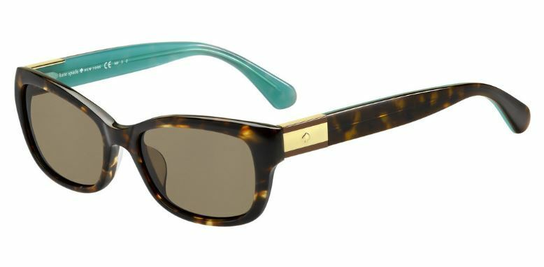 Kate Spade Marilee/P/S 0FZL/SP Havana Turquoise Polarized Sunglasses