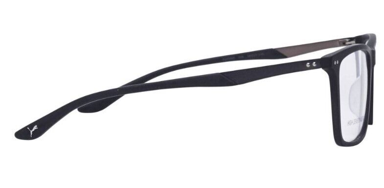 Puma PU0096O 006 Black/Gunmetal Rectangle Full-Rim Unisex Eyeglasses