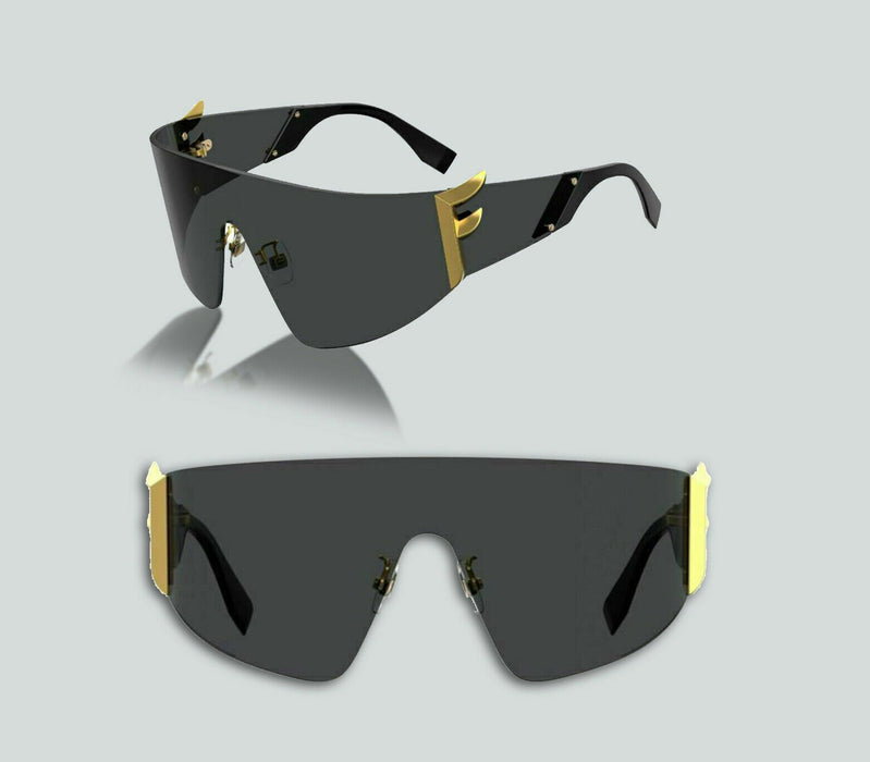Fendi FF 0382/S 0807/IR  Black/Gray Blue Sunglasses