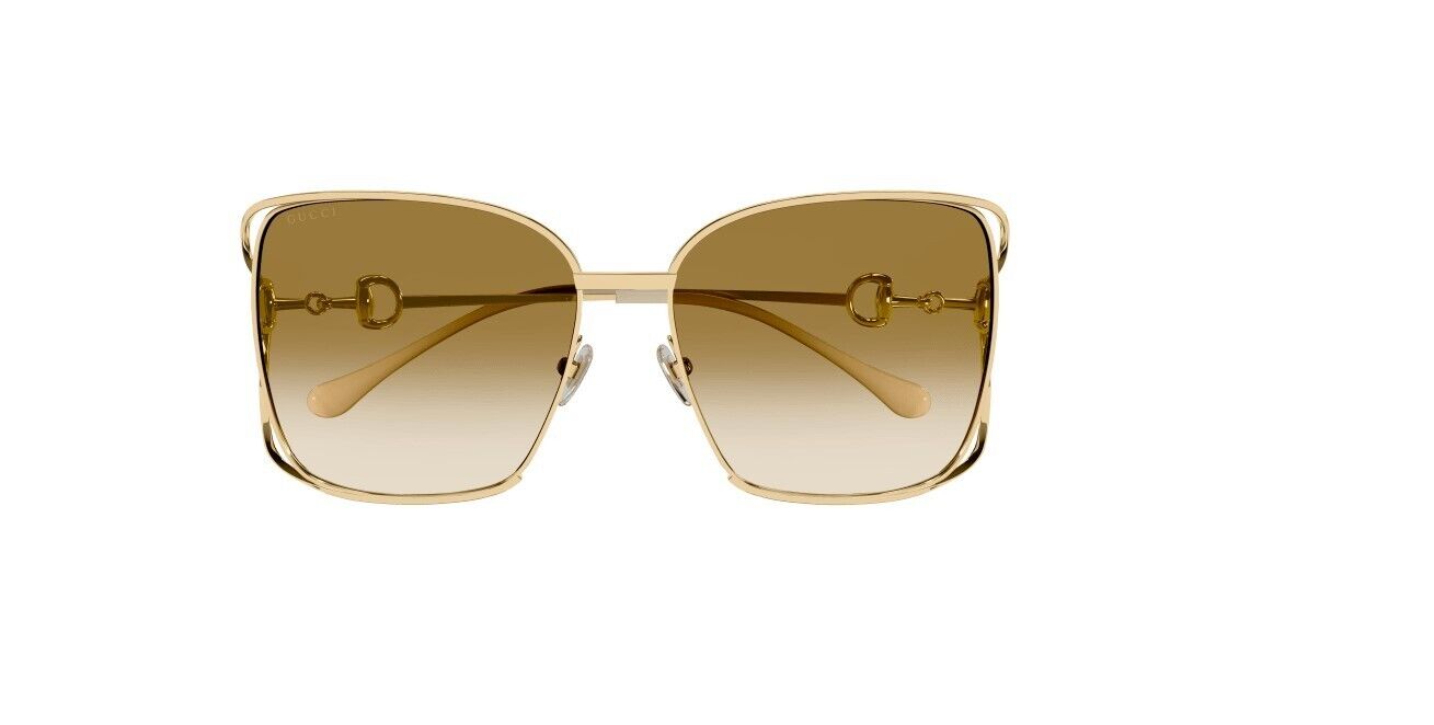 Gucci GG1020S 004 Gold/Gradient Brown Oversized Square Women's Sunglasses