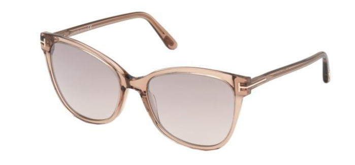 Tom Ford FT 0844 Ani 45G Rose Champagne/Brown Mirrored Grad Sunglasses