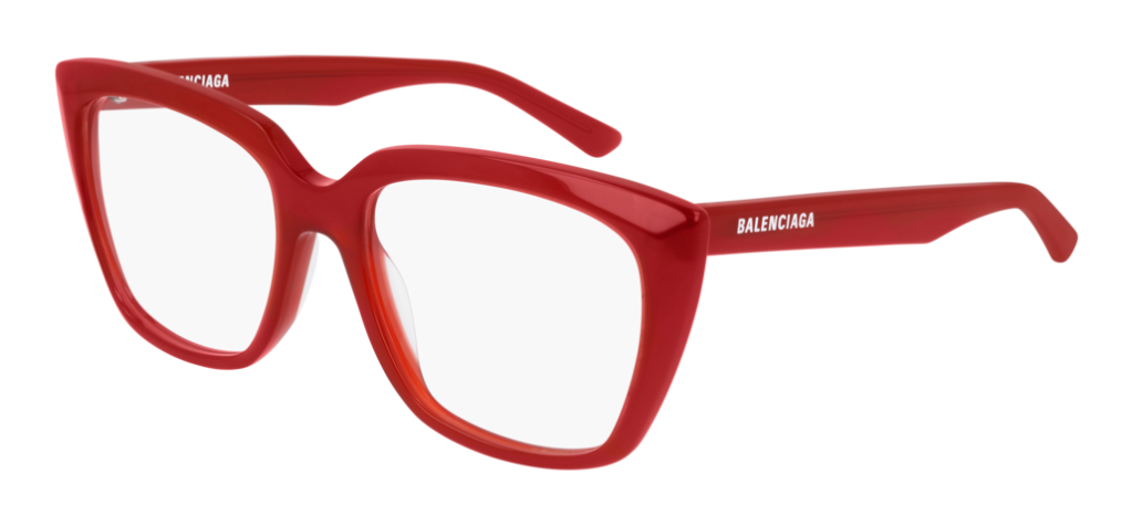 Balenciaga BB 0062O 004 Red Cat Eye Women's Eyeglasses