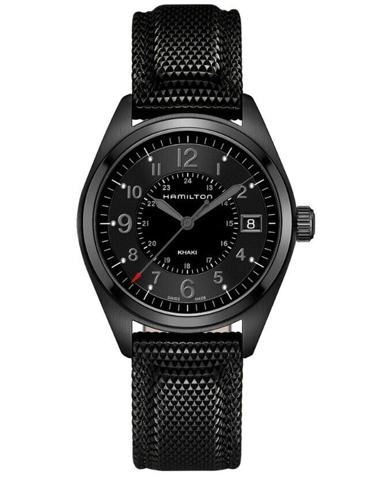 Hamilton Khaki Field Quartz Black Dial PVD Black Coating Men's Watch H68401735