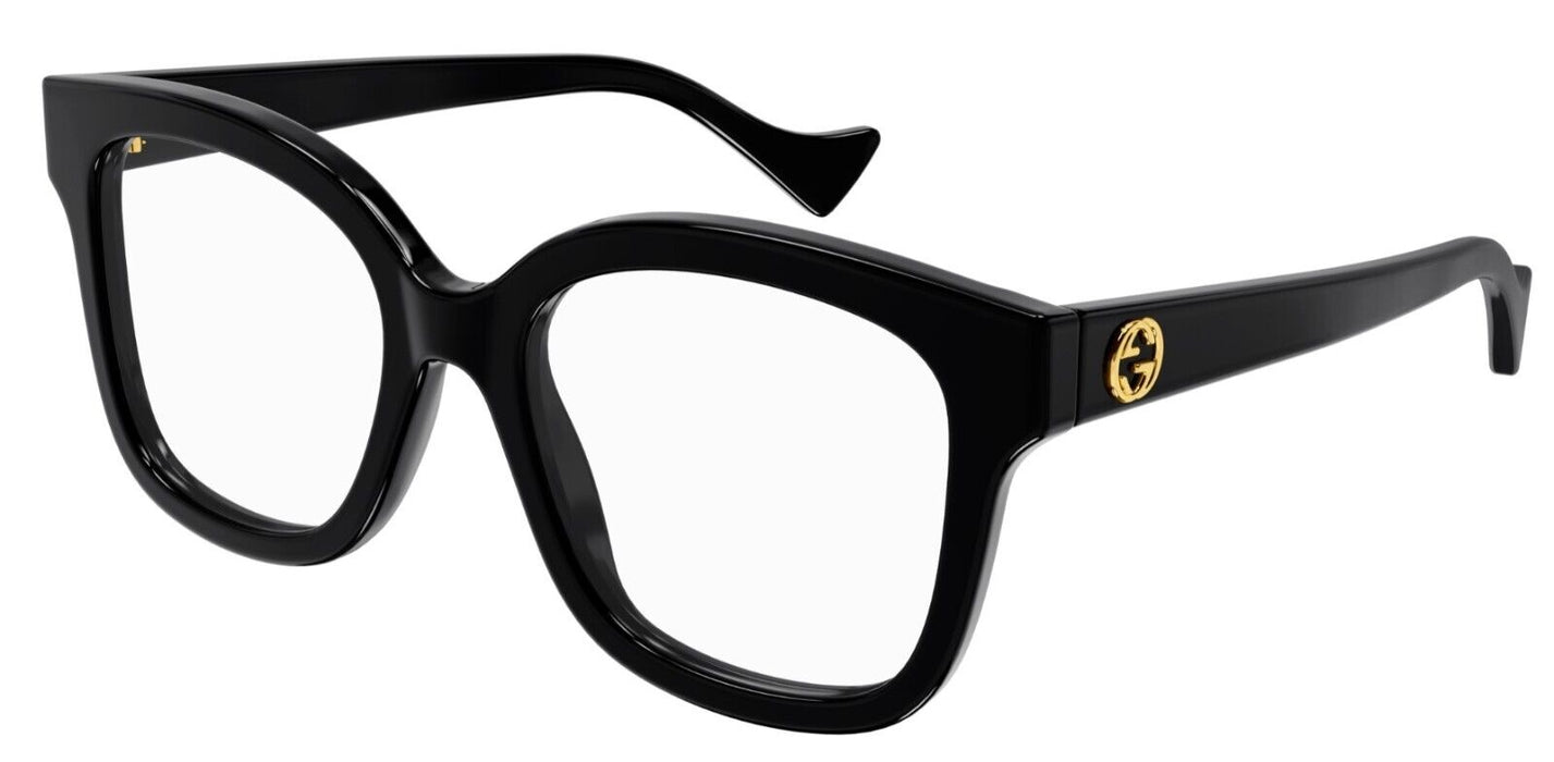 Gucci GG1258O 004 Black Rectangular Women's Eyeglasses