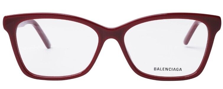 Balenciaga BB0186O 003 Burgundy/Burgundy Rectangle Full-Rim Women's Eyeglasses