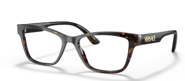 Versace 0VE3316F 108 Havana Soft Square Women's Eyeglasses