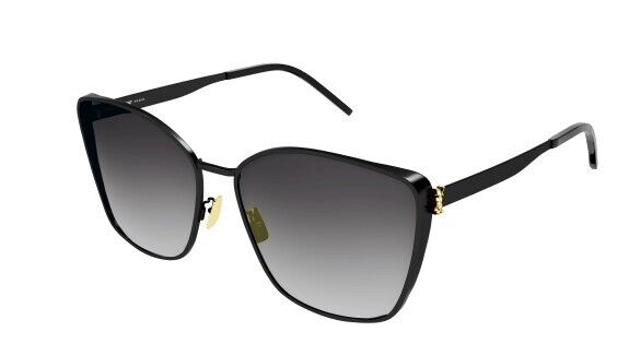 Saint Laurent SL M98 002 Black/Gradient Grey Square Women's Sunglasses