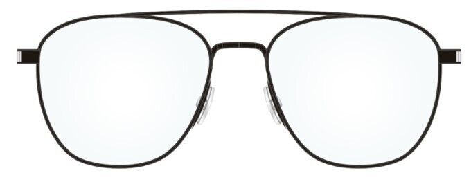 Saint Laurent SL 530 001 Black/Black Caravan Metal Full-Rim Unisex Eyeglasses