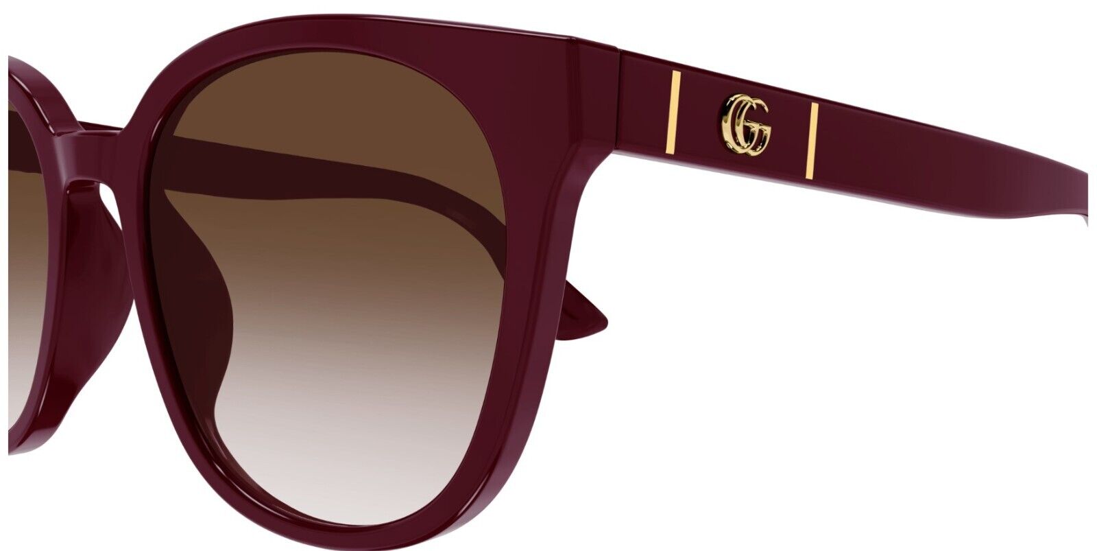 Gucci GG1122SA 003 Burgundy/Brown Gradient Oversize Square Unisex Sunglasses