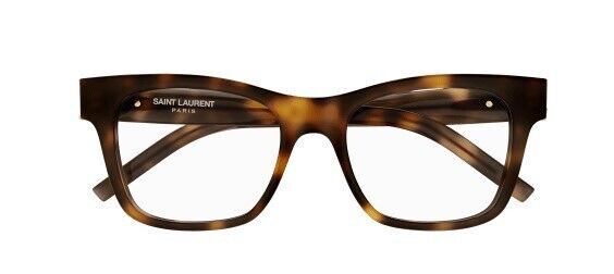 Saint Laurent SL M118 002 Havana/Transparent Square Women's Eyeglasses