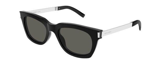 Saint Laurent SL 582 001 Black-Silver/Grey Rectangular Men's Sunglasses