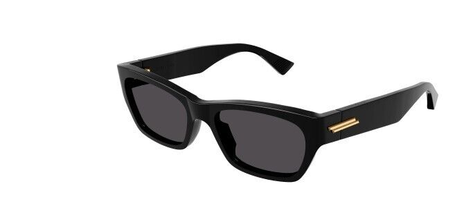 Bottega Veneta BV1143S 001 Black/Grey Rectangular Unisex Sunglasses