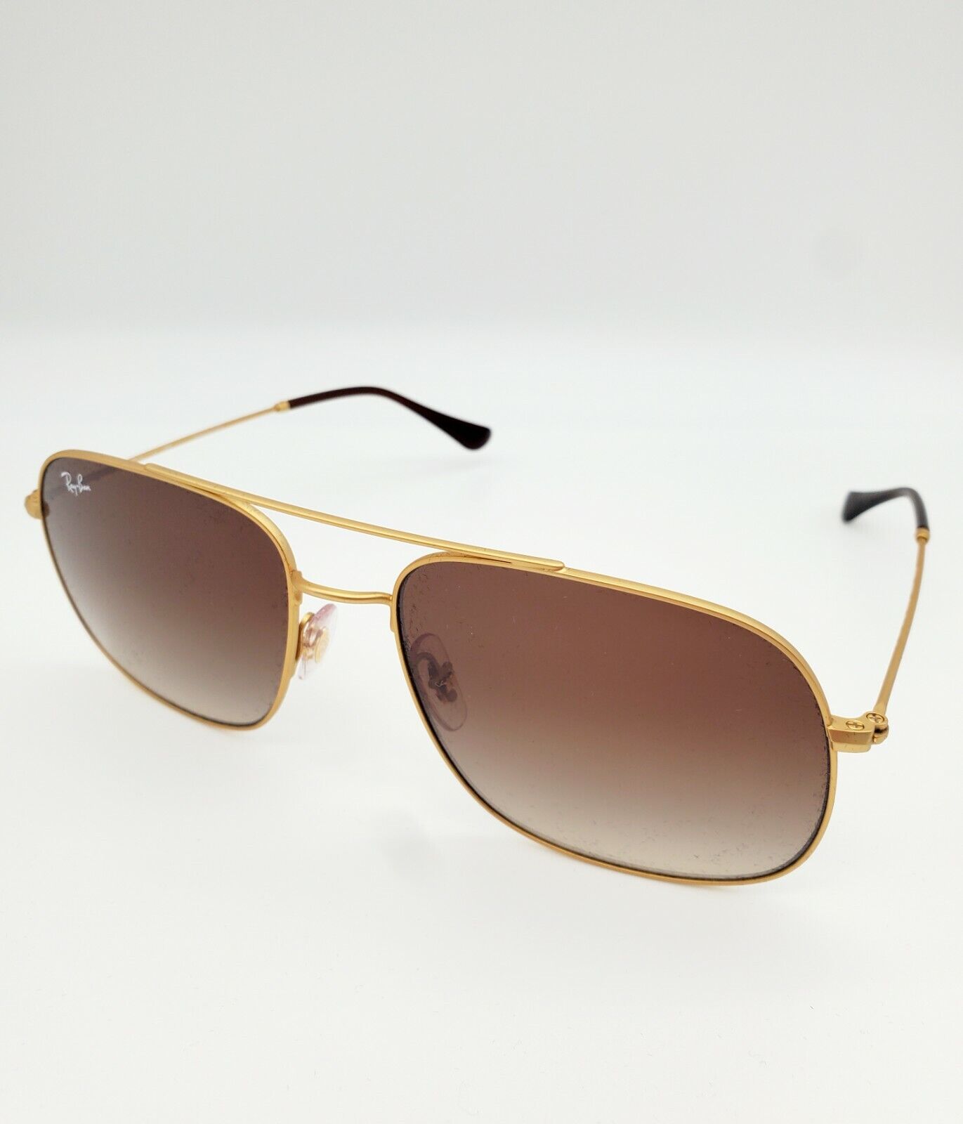 Ray Ban 0RB3595 ANDREA 901313 Gold/Brown Gradient Square Sunglasses