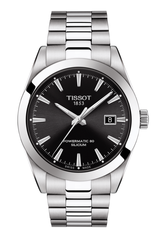 Tissot Powermatic 80 Silicum Black Dial Men's Watch T1274071105100