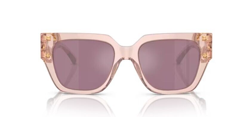 Versace 0VE4409 5339AK Transparent pink/ Violet Mirror Square Women's Sunglasses