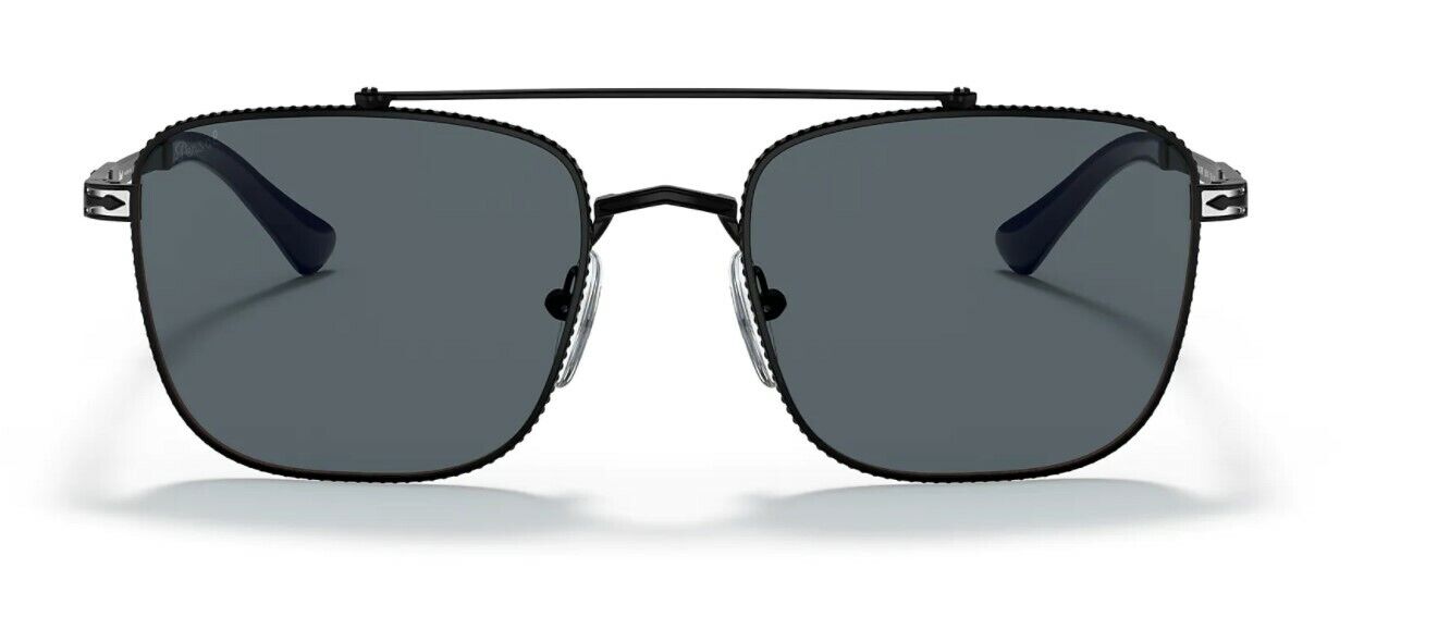Persol 0PO 2487S 1111R5 Black Silver/Blue Men's Sunglasses